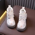thumbnail image 5 of hzomhy Girls Short Boots Round Toe Thick Sole Side Zipper for Fall Winter Daily Casual and Outdoor Wear, 5 of 9