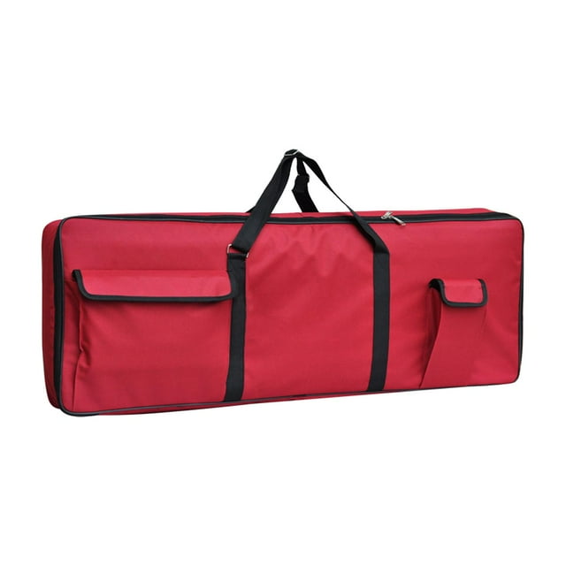Sac de Concert Piano avec Clavier Électrique et 2 Poches pour Musicien de Tournée Rouge