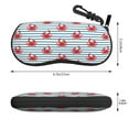 thumbnail image 2 of KLL Cute Red Crabs With Nautical Print Eyeglass Case for Men & Women's Classy Travel Eyewear Holder Case Zipper Eyeglasses Case With Hook, 2 of 6