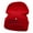Red, variant on Want To Play Tennis Question Embroidered Long Knitted Beanie - Heather Grey OSFM