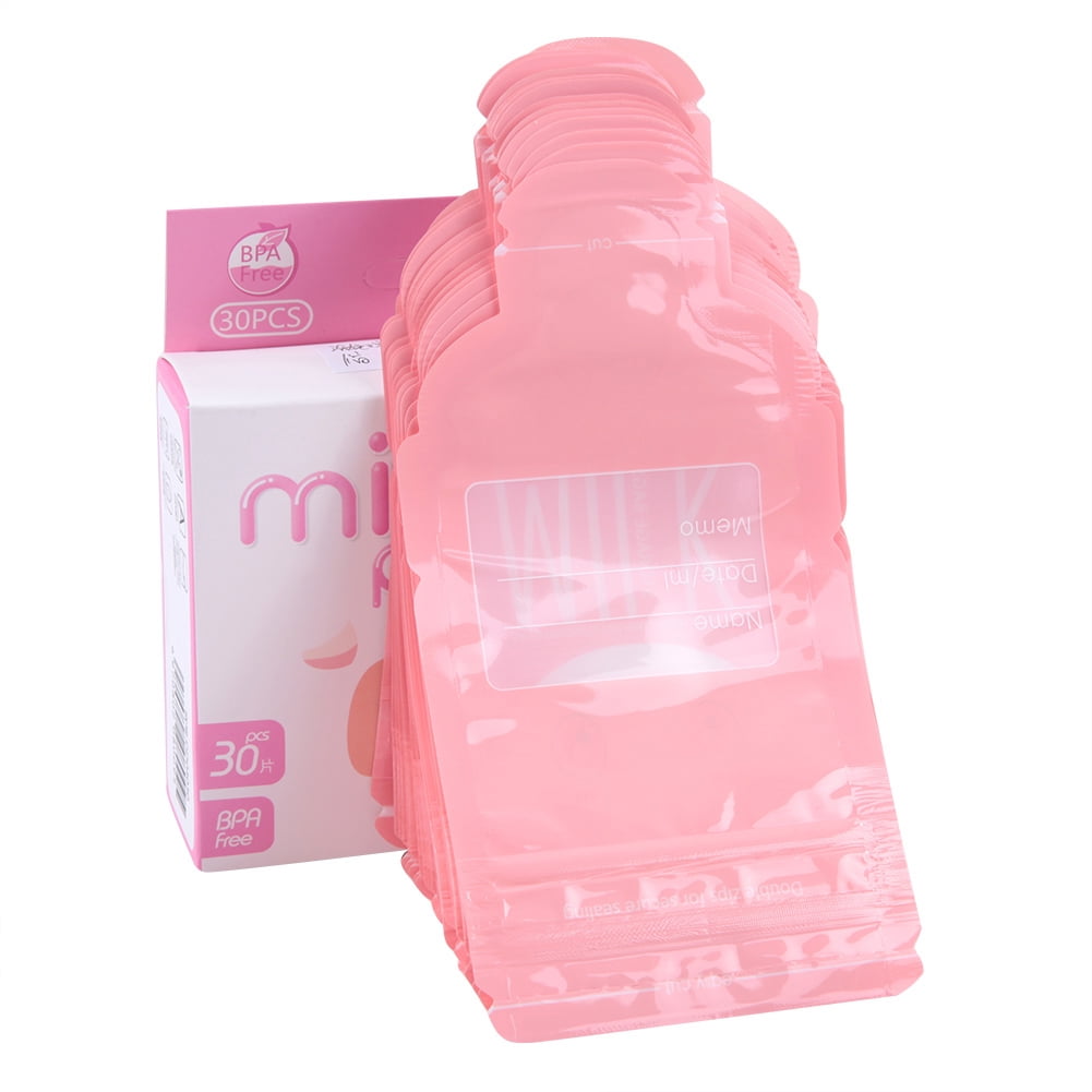 Disposable Safe Antistatic Portable Lightweight Milk Powder Storage Bags and Infant Formula Dispenser for Travel and Daycare, Moisture-Proof Double Sealed Pouches, 1.76 oz / 50 g, Pink, 30 Count