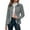 Gray, variant on Ahabrexf Womens Winter Tops, Casual Lapel Ruffled Double Breasted Suit Jacket for Women