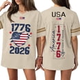 thumbnail image 2 of 250 Years 1776-2026 250th Birthday Eagle T-Shirt for Celebrate 250th Anniversary of America Patriotic Veteran Tee 250 Short Sleeved Top for Woman, 2 of 7