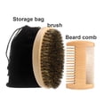 thumbnail image 6 of ROZYARD 4pcs Men Beard Care Set Boar Bristle Brush Scissors Mustache Comb Styling Tool, 6 of 7
