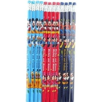 PLUMA IMPORTS Wood Disney Mickey Mouse Pencils, Multicolor, 12 Count Pack