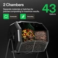 thumbnail image 4 of VIVOSUN Outdoor Tumbling Composter Dual Rotating Batch Compost Bin, 43 Gallon Black Door, 4 of 9