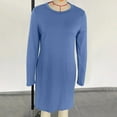 thumbnail image 6 of hotojiny Women's Crewneck Dress Casual Long-Sleeve Solid Color Above-the-Knee Dress Classic Fit Side Slit Tshirt Dresses, 6 of 6