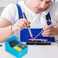 thumbnail image 4 of Trendy Tool Kit for Home, Solder Tip Cleaner Soldering Cleaner Solder Tip Cleaner Solder Sponge and Brass Wool and Dense Cleaning Brush In Silicone Holder, 4 of 4