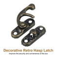 thumbnail image 4 of Uxcell 6 Pack Vintage Lock Clasp, 23 x 26mm Mini Swing Arm Right Clasp Latch, Bronze, 4 of 5