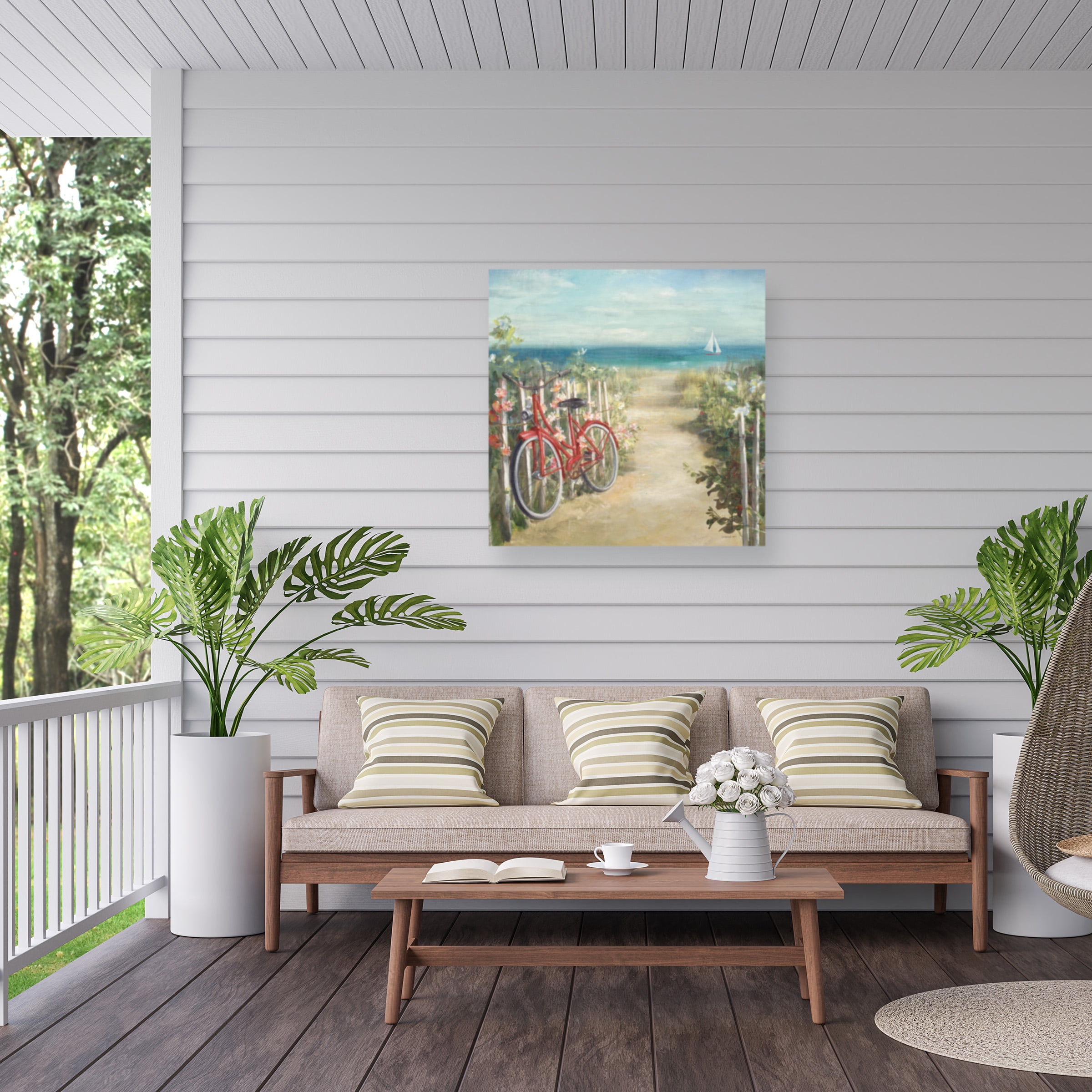 Danhui Nai 'Summer Ride Crop Bike' Outdoor Canvas 35x22