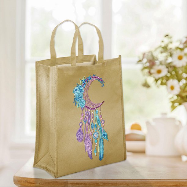 Cuadros Decorativos Bolsa de pintura de diamantesbolso de manobolsa de almacenamiento de compras ecológica reutilizable Ehuebsd embutido en tela