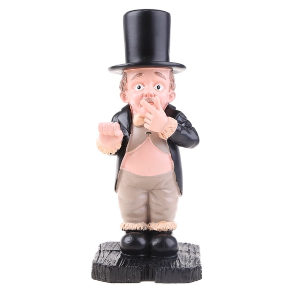 Pinching Nose Resin Ornament Toilet-Butler Ornaments Courtyard Decoration Statue