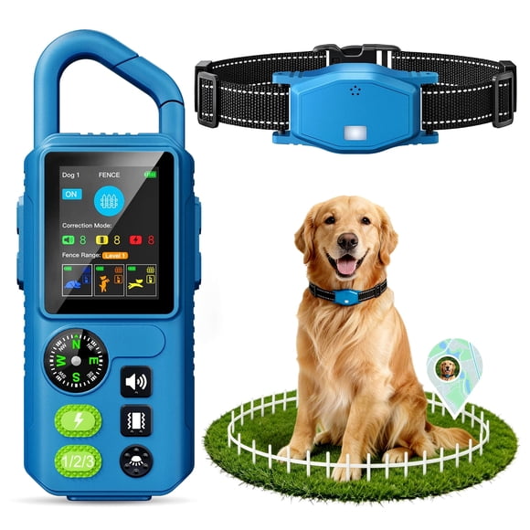 Collar de adiestramiento con cerca inalámbrica para perros PetChums, alcance de 120 m