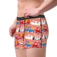 thumbnail image 2 of Fotbe Cartoon with Traffic Elements Calzoncillos Tipo Boxer con Bolsa de Soporte Total para Hombre, X-Temp Fresco, Transpirable y de Secado Rápido-X-Large, 2 of 5