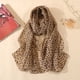 thumbnail image 3 of Minnieouse Bufanda de gasa que no se desprende para mujer brillo y textura de alta gama fiestas chal bufanda mujer Accesorios de disfraces Café, 3 of 6