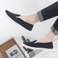thumbnail image 5 of iOPQO Women's casual shoes Women's Ladies Fashion Casual Versatile Comfortable Canvas Flat Casual Shoes Fashion Casual Versatile Black 36, 5 of 9