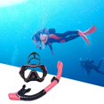 thumbnail image 4 of Gafas de buceo con montura grande para adultos, lentes de vidrio templado y cómoda falda de silicona, ideales para nadar y bucear, 4 of 5