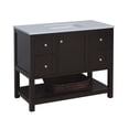 thumbnail image 5 of Lakeshore 42" Bathroom Vanity with Chocolate Cabinet and Engineered White Top, 5 of 6