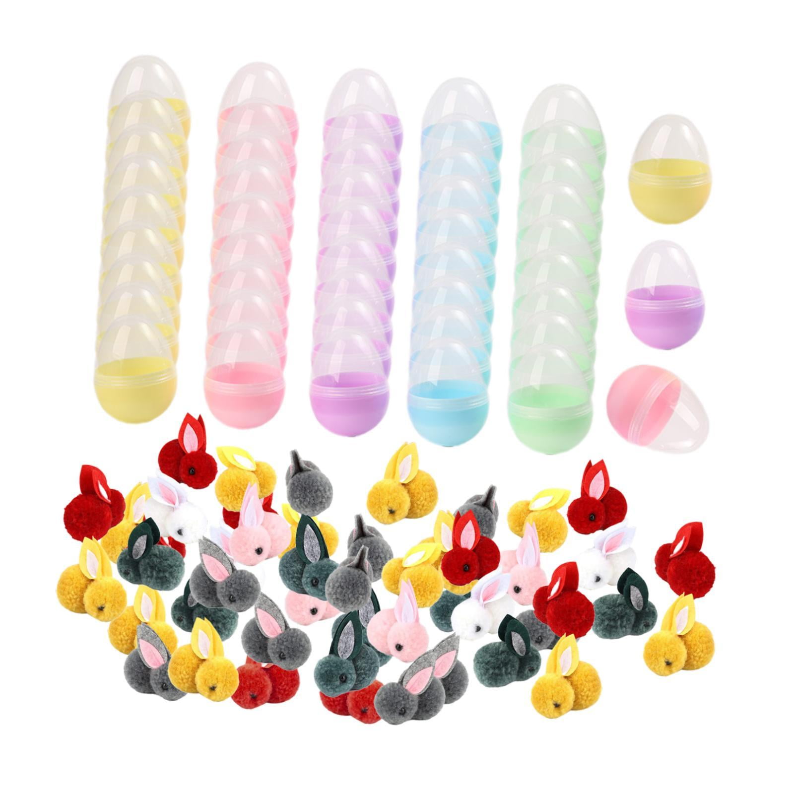 HOMYL Fillable Easter Eggs Decoration Gift Packaging Boxes Ornaments Empty Egg Toys for Carnival Prizes Classroom Rewards Boys Kids , 48pcs