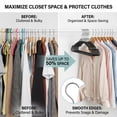 thumbnail image 4 of 24-Pack Metal Hangers with Shoulder Notch - Heavy Duty Wire Clothes Hangers, Ultra-Thin Stainless Steel, Non-Slip, Space-Saving Coat Hangers for Home, and Hotels - Rust-Resistant and Durable, 4 of 6