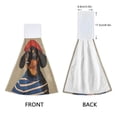 thumbnail image 3 of Yayeee Kitchen Hanging Hand Towels Set of 2 with Loop Bathroom Absorbent Tie Towel, Dog Artist, 3 of 7