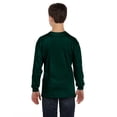 thumbnail image 3 of Gildan G540B Youth Heavy Cotton 100% Cotton Long Sleeve&nbsp;T-Shirt, Forest Green, M, 3 of 5