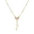 thumbnail image 2 of European and American Simple Light Luxury Butterfly Pearl Necklace, 2 of 6