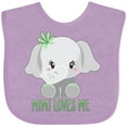 thumbnail image 3 of Inktastic Mimi Loves Me Cute Elephant Boys or Girls Baby Bib, 3 of 4