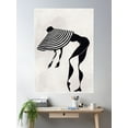 thumbnail image 2 of Woman Covered In A Beach Hat Poster Wall Art, Modern Wall Decor For Living Room Bedroom, 8x12 UNFRAMED, 2 of 3