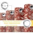 thumbnail image 4 of Fsddascl Christmas Snowflakes Blackout Curtains for Bedroom/Living Room, Thermal Insulated Kitchen Curtains, Red Winter White Snow Retro Grommet Darkening Window Treatment Drapes 42"x84"x2, 4 of 6