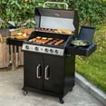 thumbnail image 3 of Royal Gourmet SG5003H 4-Burner Gas Grill with Lidded Side Burner, Cabinet Style Propane Gas Grill, 3 of 6