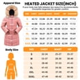 thumbnail image 4 of Heated Women Jacket, 2 Pack 12000mAh Power Bank, 5 Heat Zone, 4 Heating Level(Pink, M), 4 of 6
