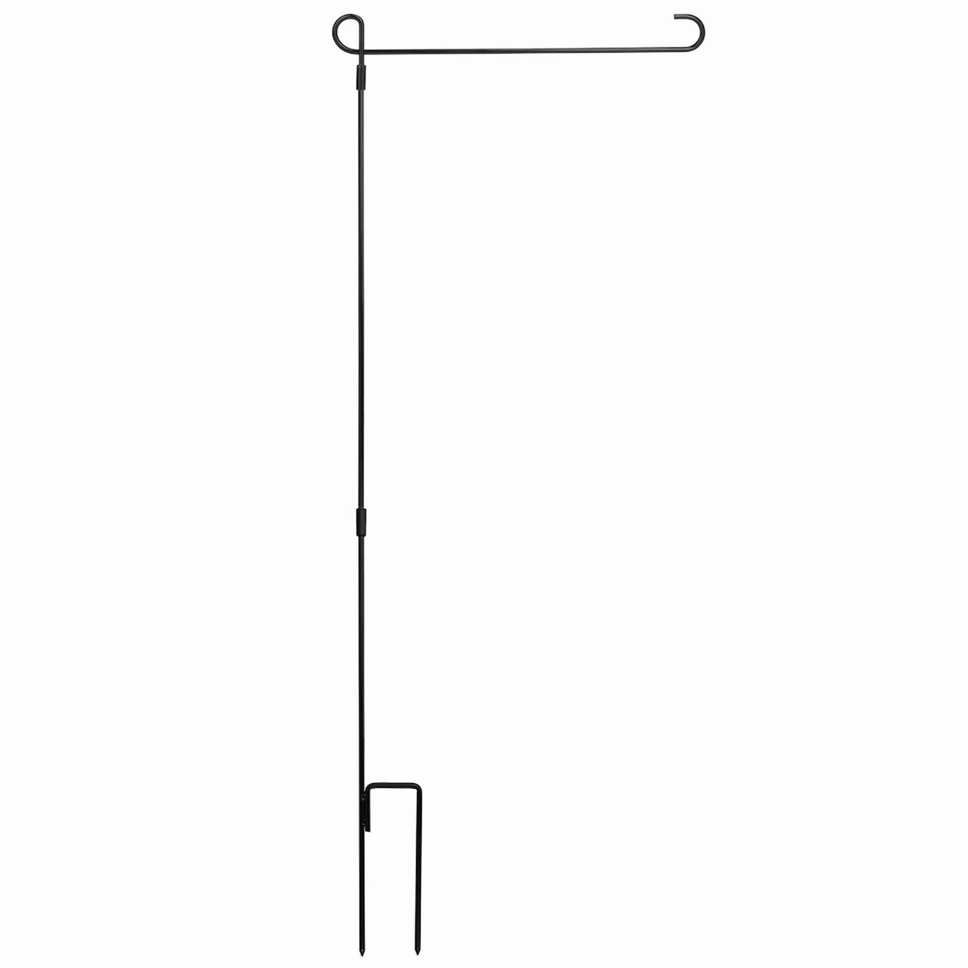 FLINT - Garden Metal Iron Flag Pole Stand Banner Holder Stake For 12"X18" Flag Yard Lawn