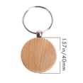 thumbnail image 3 of 40Pcs Blank Round Wooden Key Chain Diy Wood Keychains Key Tags Can Engrave Diy Gifts, 3 of 5