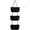 Black, variant on 3-Tier Woven Cotton Wall-Mounted Storage Organizer Basket for Nursery and Home Decor with White and Jute Design