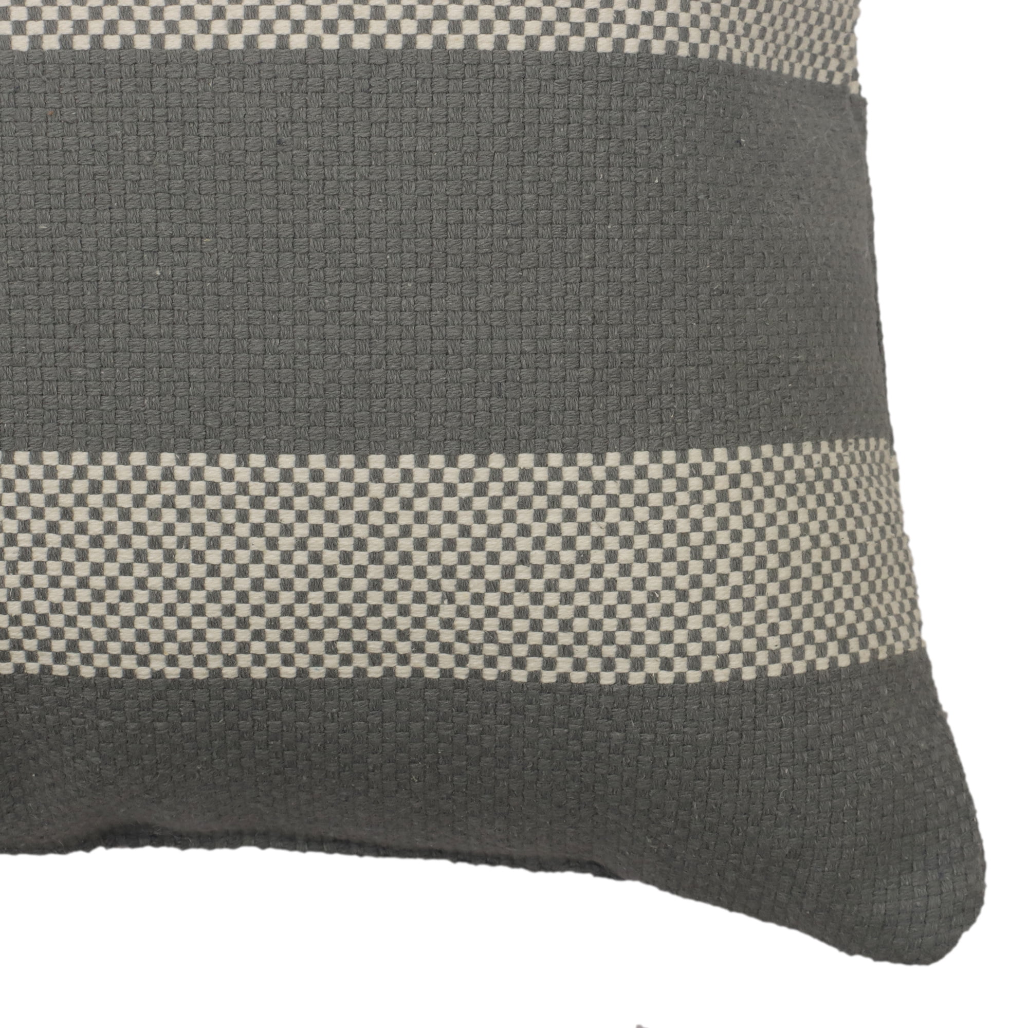 Mainstays Elegant Striped Decorative Pillow, 18" x 18" Decorative Pillow, Silver