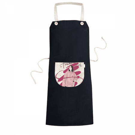 

Fashion Girl Figure Art Design Illustration Apron Bib Sarong Cooking Baking Kitchen Pocket Pinafore
