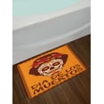 thumbnail image 2 of Sugar Skull Bath Mat, Mexican Skull Girl with Hair and Flower Wreath Print, Plush Bathroom Decor Mat with Non Slip Backing, 29.5" X 17.5", Brown Marigold, by Ambesonne, 2 of 2