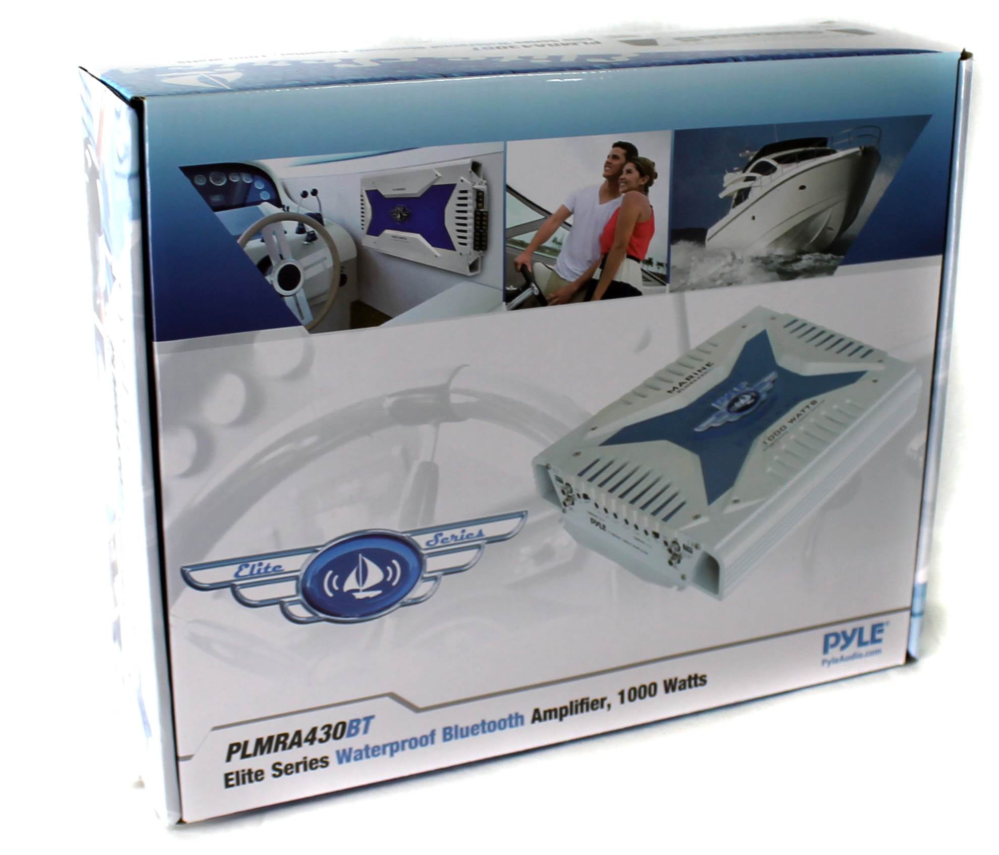 Pyle Elite PLMRA430BT 1000 Watt 4 Channel Amplifier Bluetooth Marine ATV Amp