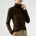thumbnail image 5 of yillto Thermal Tops for Women Mock Neck Pullover Layered Slim Shirts Turtleneck Basic Warm Clothes, 5 of 6