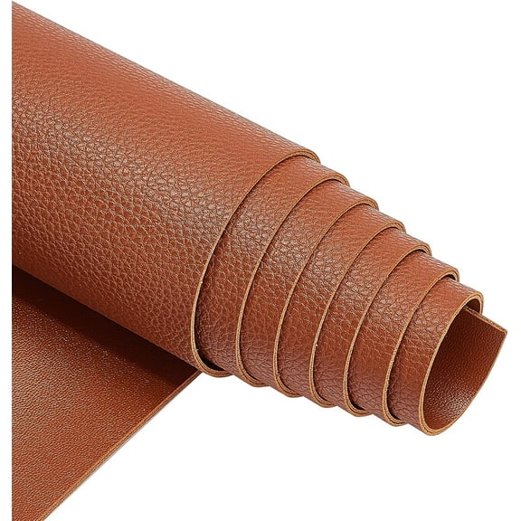 11.5"x 53" Sienna Double Side PU Faux Leather Litchi Leather repair Texture Leather Sheet for DIY Sewings Handbag