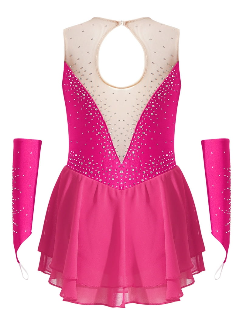 hot pink dress with sleeves Tulle Sleeve Dreams Top (HOT PINK) Medium 7/8-9/10