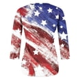 thumbnail image 5 of FAVIPT 2024 Womens 3/4 Sleeve Tunic Tops,Womens American Flag Patriotic 3/4 Sleeve Shirt 4th of July Independence Day Festival Tunic Blouses Tops, 5 of 6