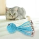 thumbnail image 5 of Encantador Perro Gato Cuerda De Papel Azul Forma De Pulpo Con Campana De Juguete Para Gatito Cachorro, 5 of 5