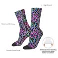 thumbnail image 6 of Honeii Rainbow Animal Skin Print Adult Socks,Crew Socks,Casual Calf Socks,Daily Wear Socks for Men & Women, Perfect for Sports, Casual and Everyday Use, 6 of 6