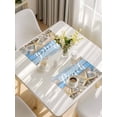 thumbnail image 5 of Starfish Placemats Set of 12, Blue Brown Ocean Shell Coral Farmhouse Placemats for Dining Table, Place Mats for Kitchen Tabletop, Waterproof Wipeable Dining Table Mats Set, 5 of 9