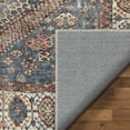 thumbnail image 6 of Well Woven Lotus Ripon Blue Red Vintage Medallion Botanical Border 5'3" x 7'3" Machine Washable Flat-Weave Area Rug, 6 of 8