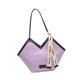 thumbnail image 3 of Bolso de mano de cuero para mujer, elegante y espacioso, con interior bajo el brazo y cremallera. Púrpura, 3 of 9