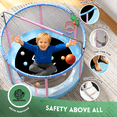 thumbnail image 4 of GVDV Trampoline for Kids, 60" Toddler Mini Trampoline with Enclosure Net, Basketball Hoop, 4 of 7