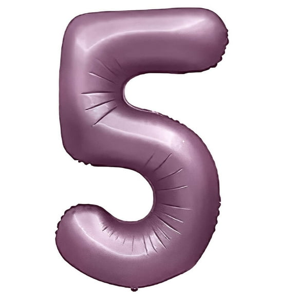 32 inch Number 5 - Metal Balloons - Purple Lilac Foil Mylar Balloon - Party Supplies Decorations